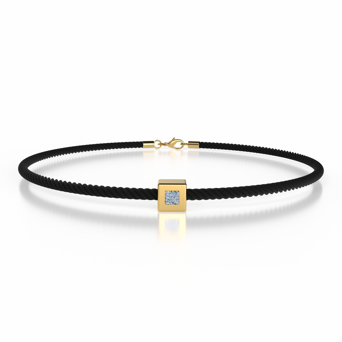 Bracelet Solitaire Osmium . Le Cube