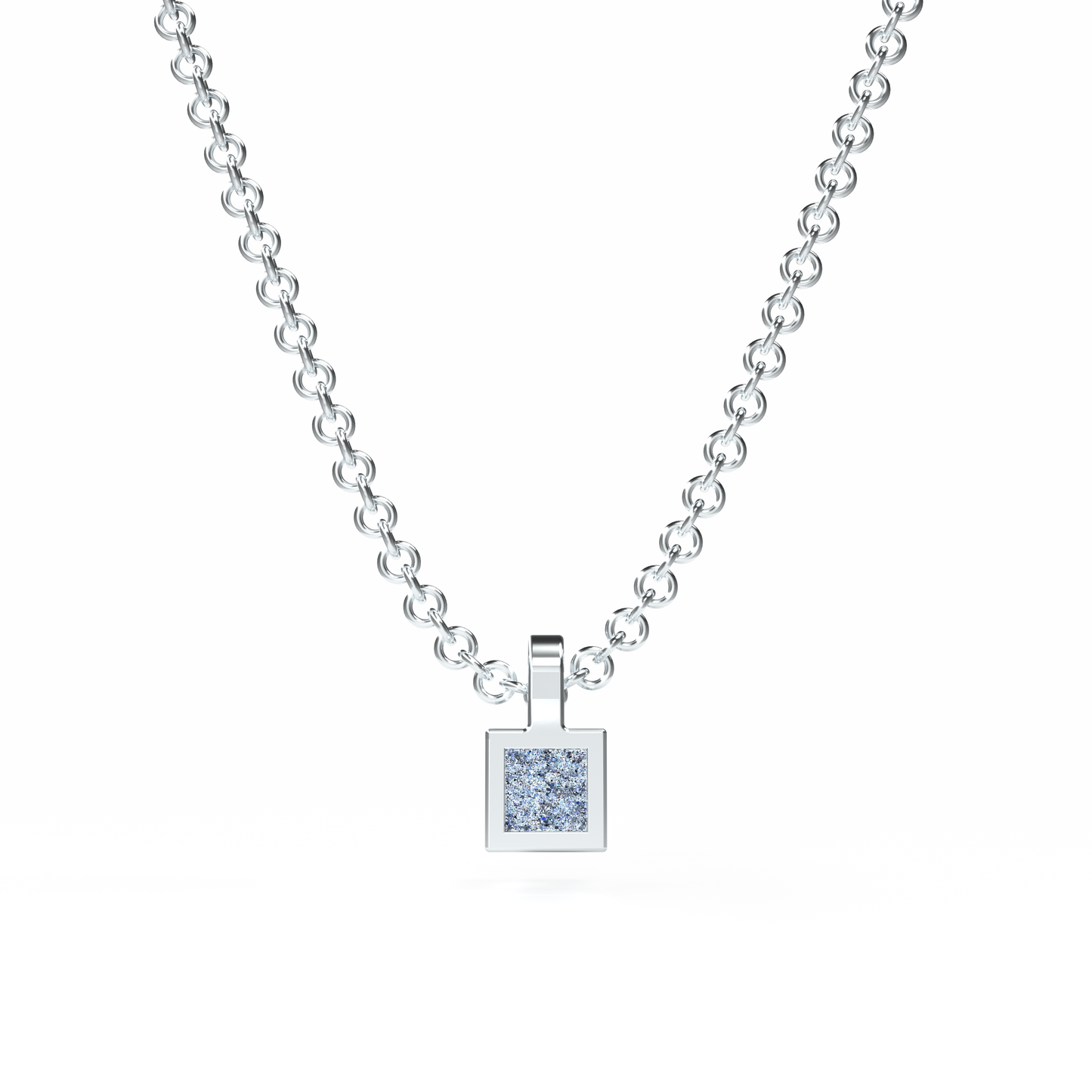Osmium Solitaire Necklace . The Cube