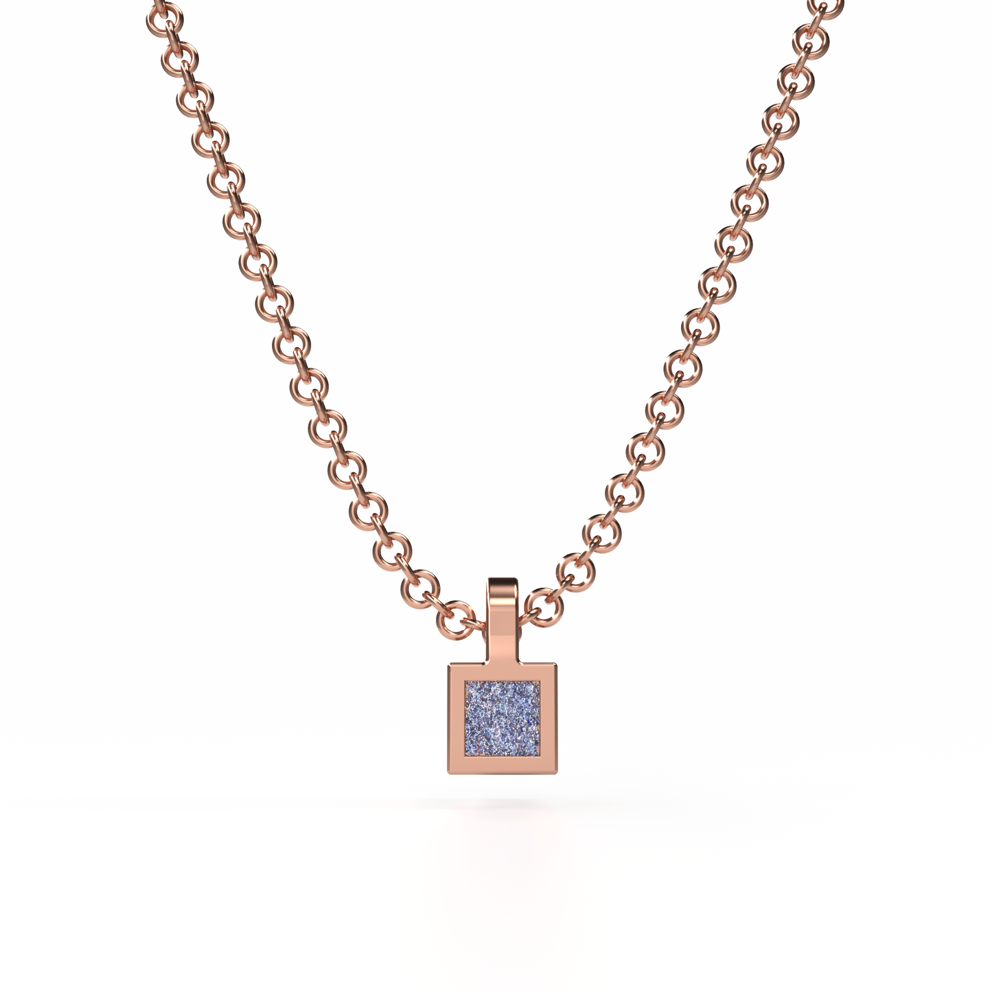 Collier Solitaire Osmium . Le Cube