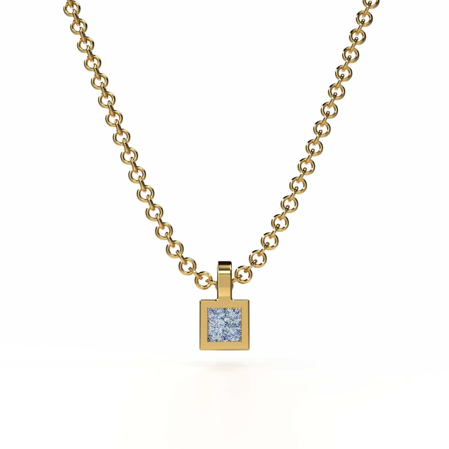 Osmium Solitaire Necklace . The Cube