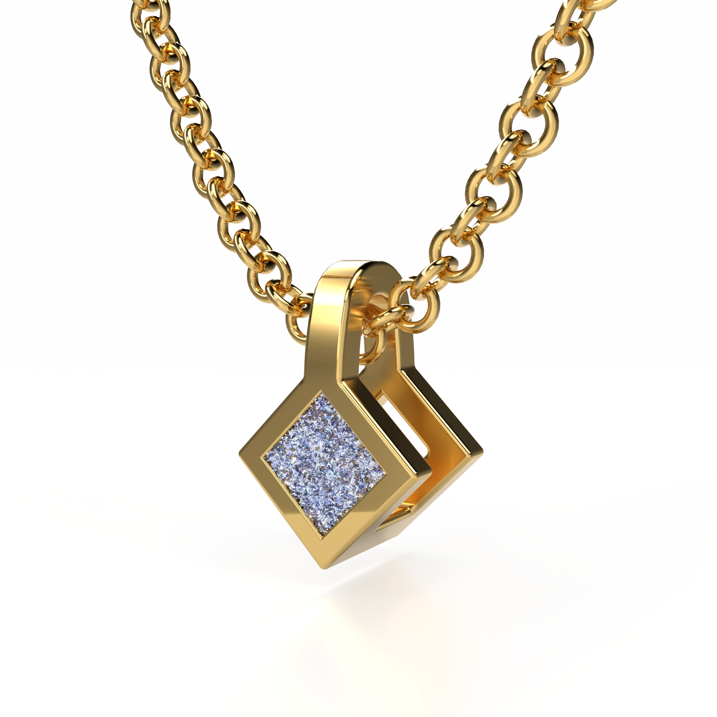 Osmium Solitaire Necklace . The Diamond