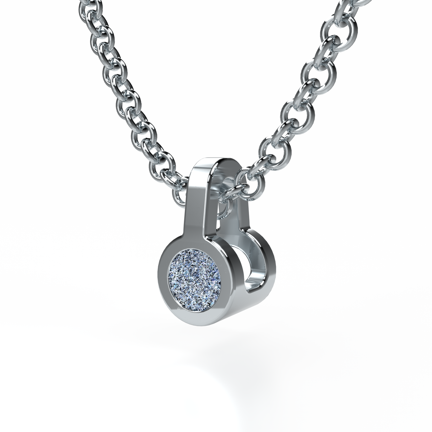 Collier Solitaire Osmium . Le Cercle