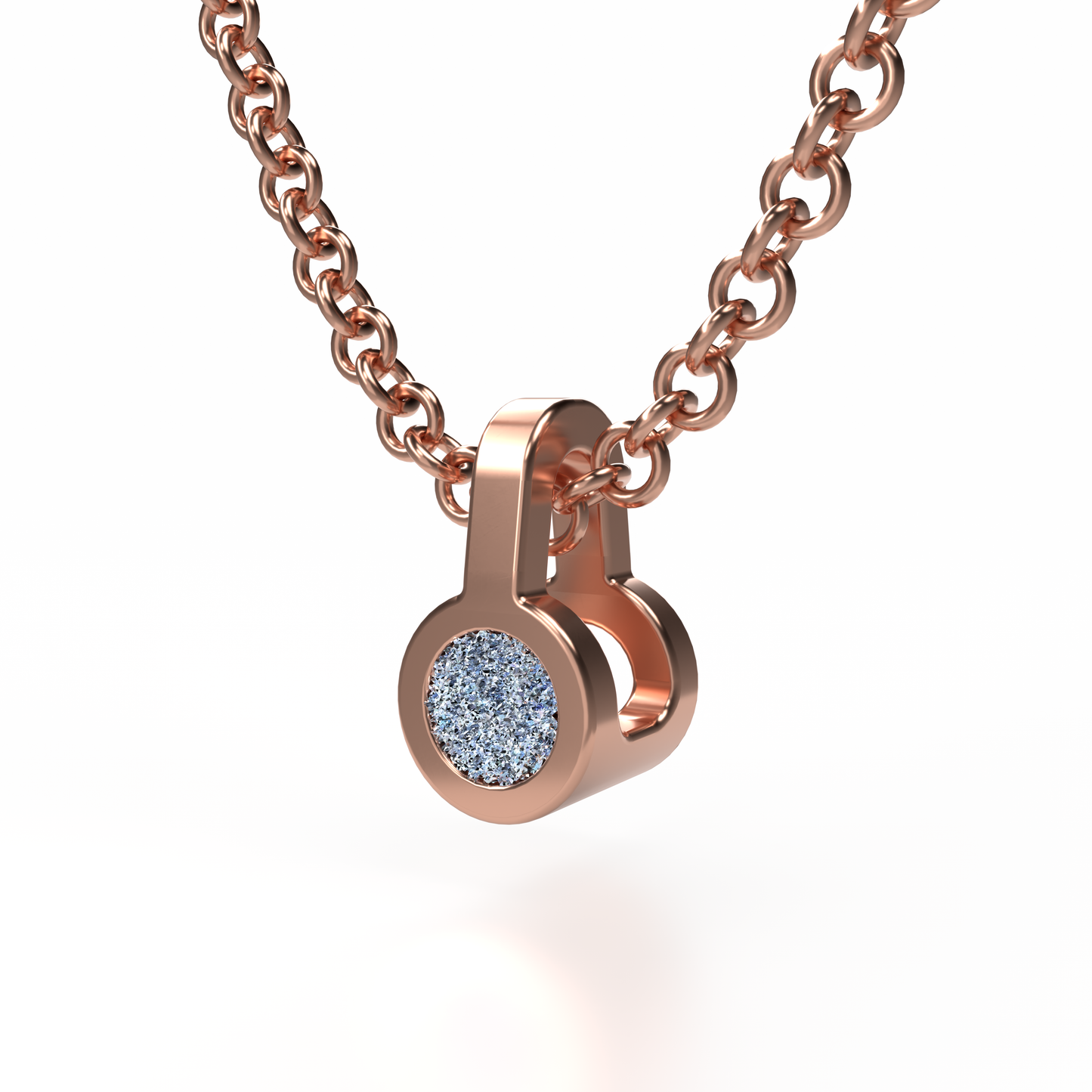 Collier Solitaire Osmium . Le Cercle