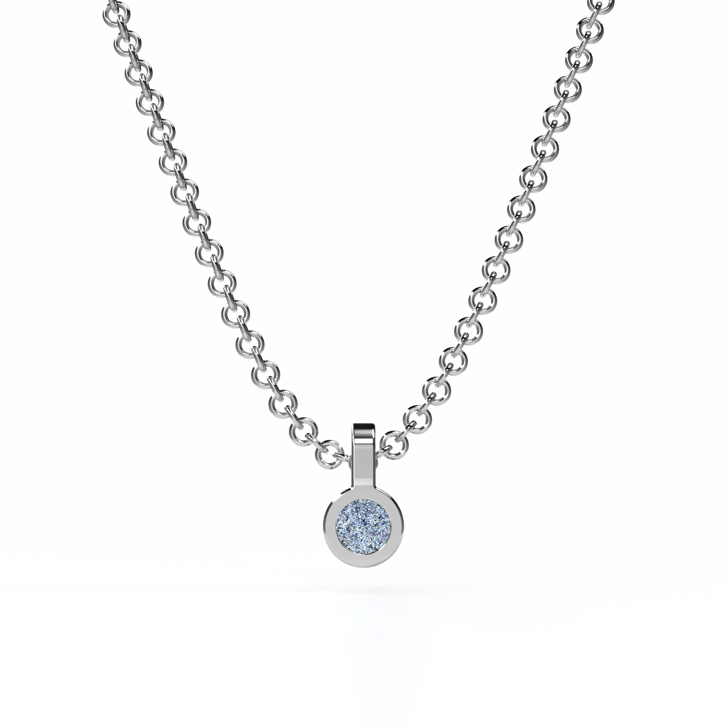 Collier Solitaire Osmium . Le Cercle