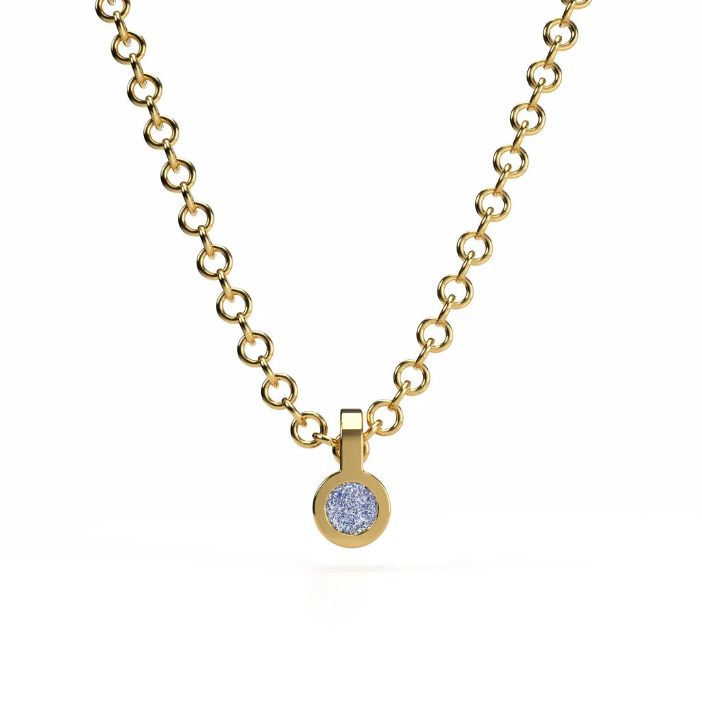 Osmium Solitaire Necklace . The Circle