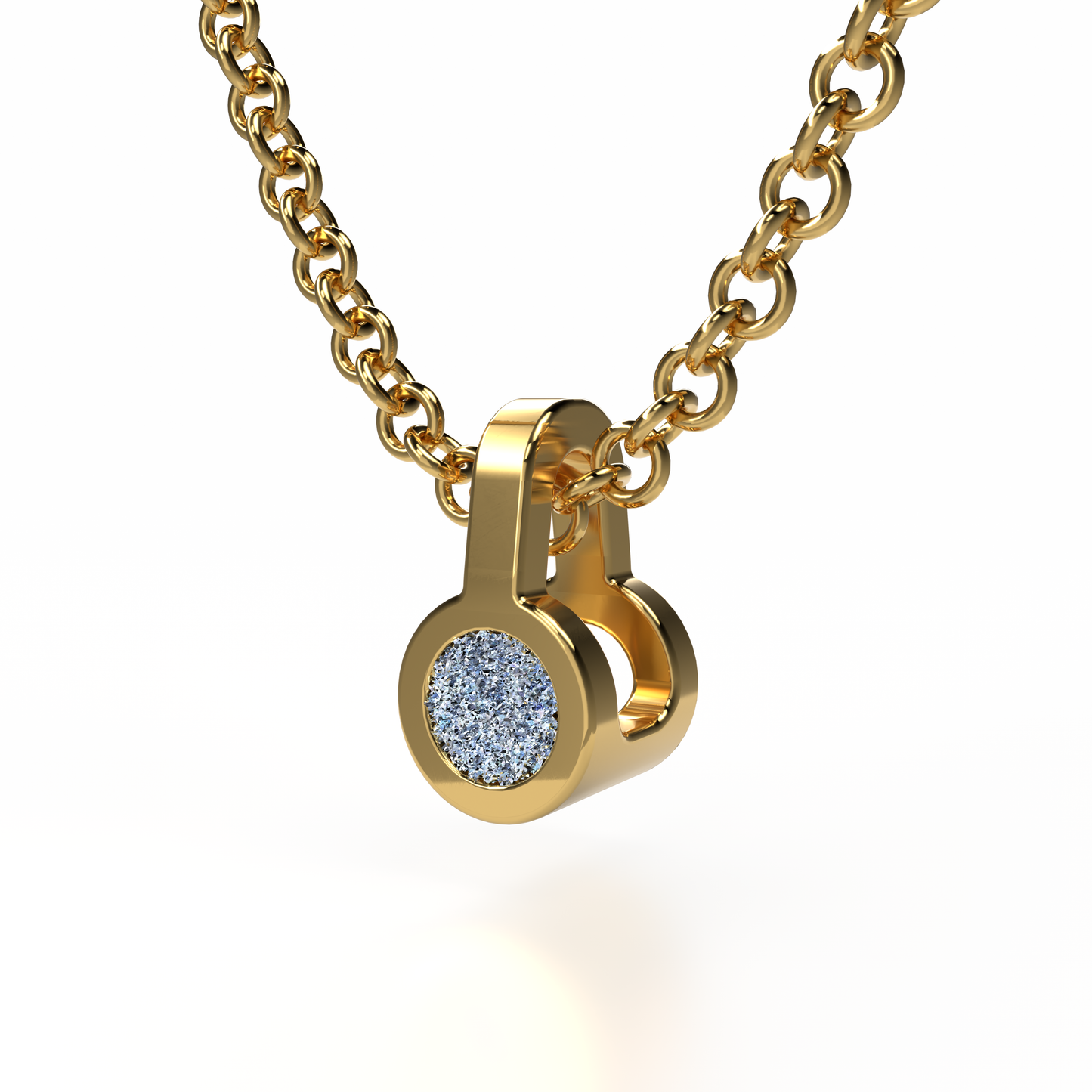 Collier Solitaire Osmium . Le Cercle
