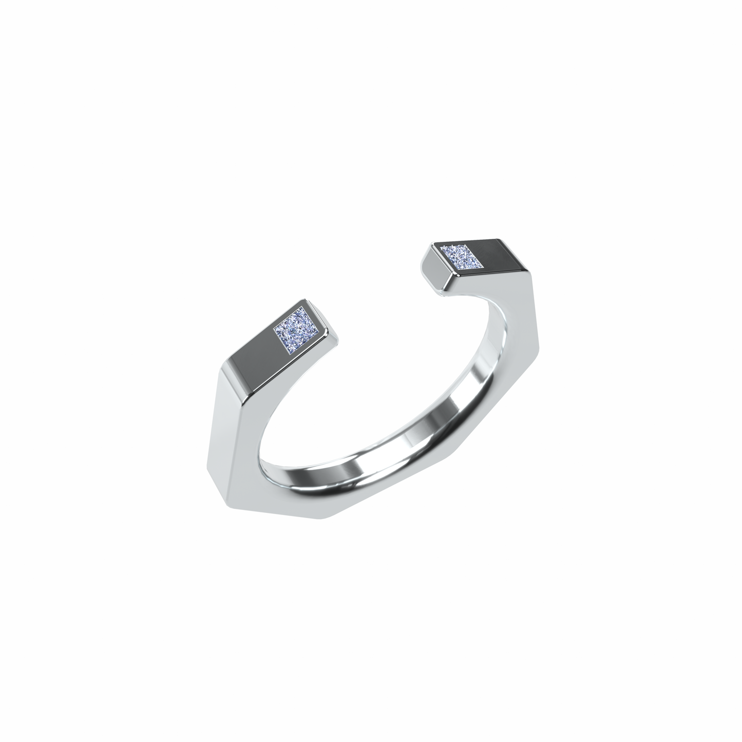 Osmium Adjustable Ring . The Hexagon