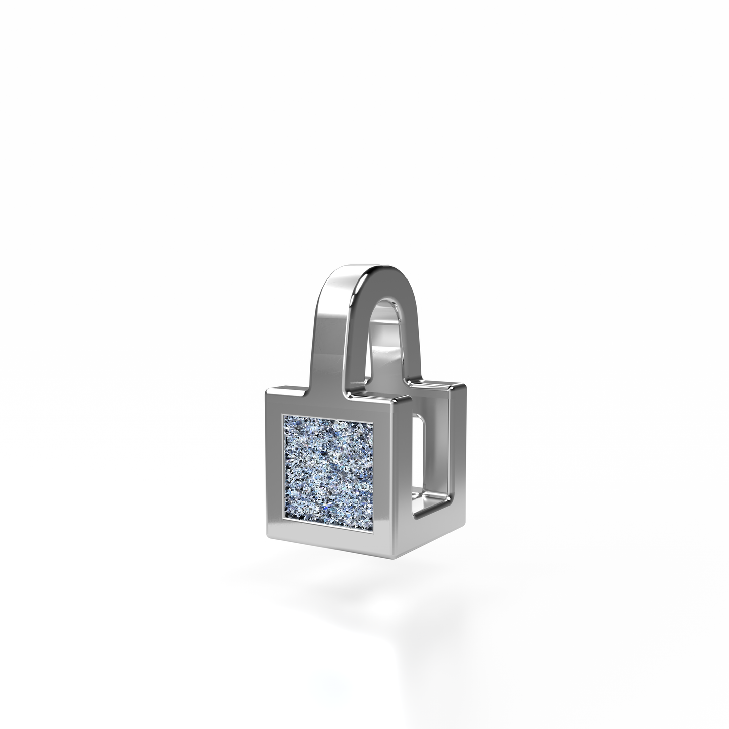 Osmium Solitaire Necklace . The Cube