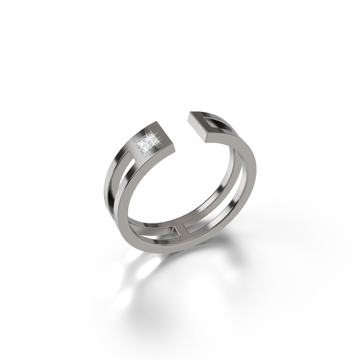 Osmium Adjustable Ring . The Horizon