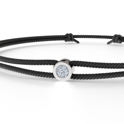 Bracelet Solitaire Osmium . Le Cercle N°2
