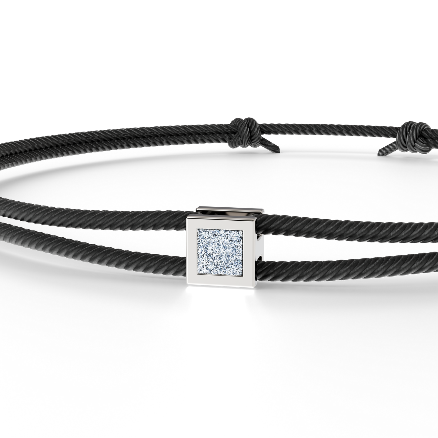 Bracelet Solitaire Osmium . Le Cube N°2