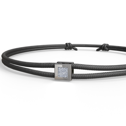Bracelet Solitaire Osmium . Le Cube N°2
