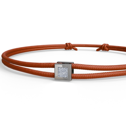 Bracelet Solitaire Osmium . Le Cube N°2