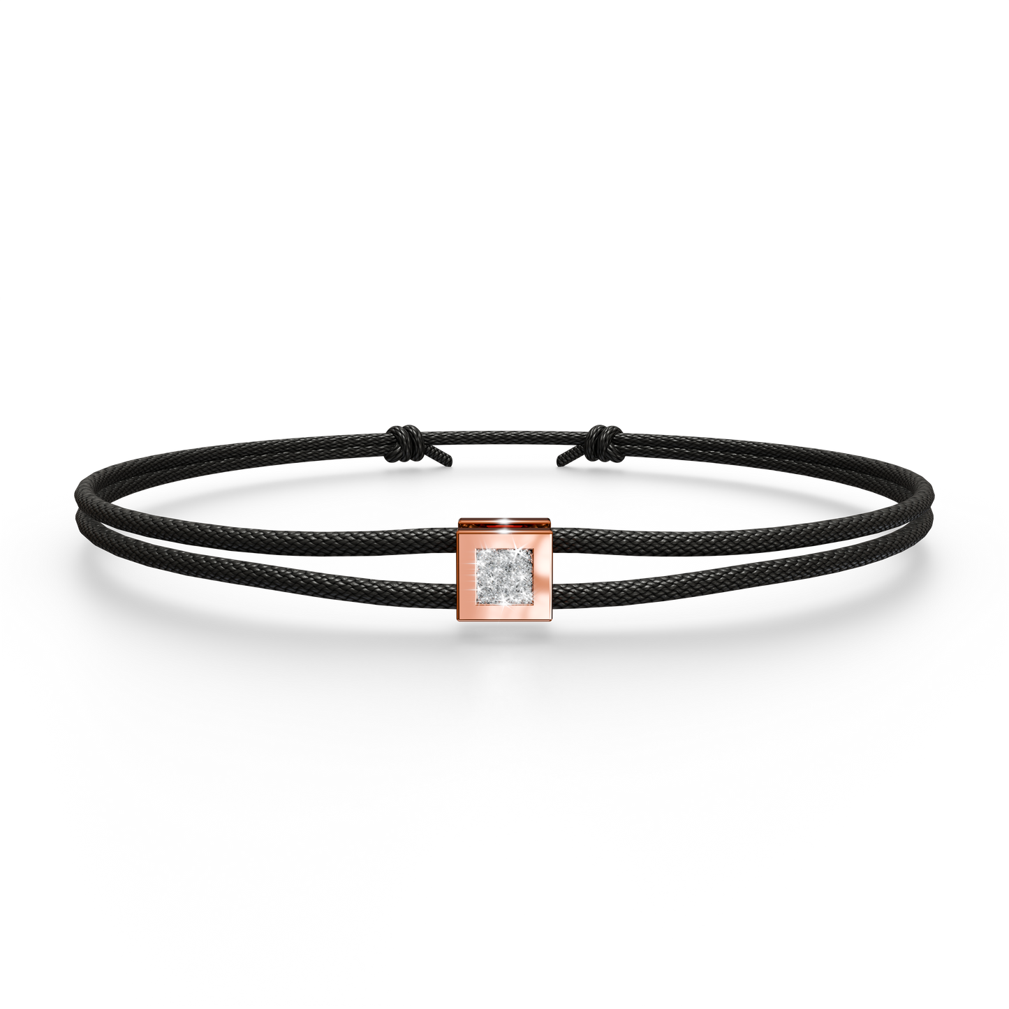 Bracelet Solitaire Osmium . Le Cube N°2