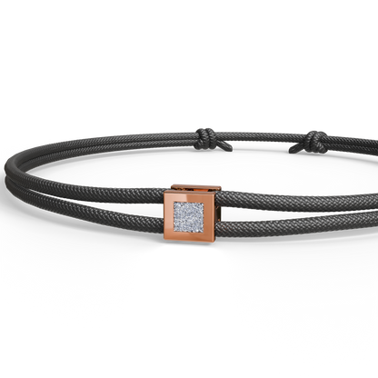 Bracelet Solitaire Osmium . Le Cube N°2