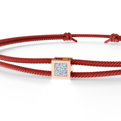 Bracelet Solitaire Osmium . Le Cube N°2