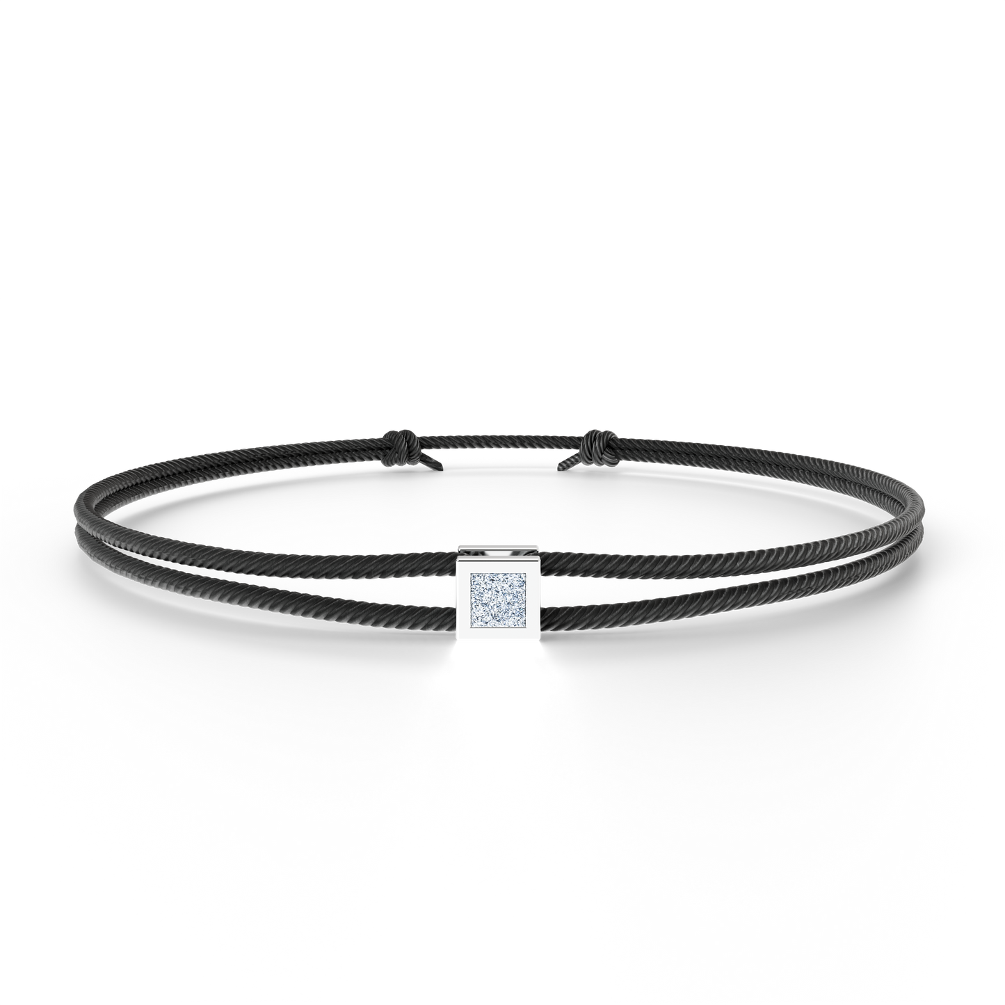 Bracelet Solitaire Osmium . Le Cube N°2