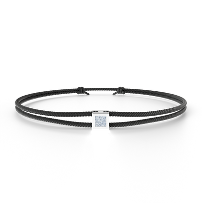 Bracelet Solitaire Osmium . Le Cube N°2
