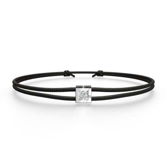 Bracelet Solitaire Osmium . Le Cube N°2