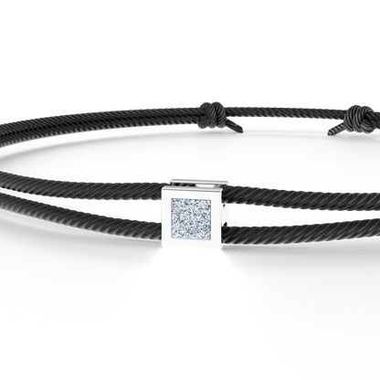 Bracelet Solitaire Osmium . Le Cube N°2