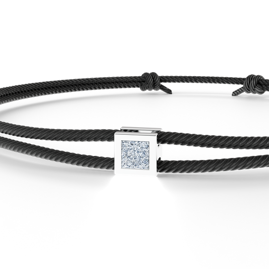 Bracelet Solitaire Osmium . Le Cube N°2