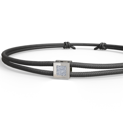 Bracelet Solitaire Osmium . Le Cube N°2