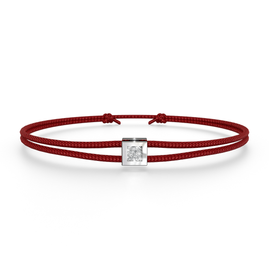 Bracelet Solitaire Osmium . Le Cube N°2