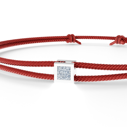 Bracelet Solitaire Osmium . Le Cube N°2