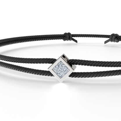 Bracelet Solitaire Osmium . Le Diamant N°2