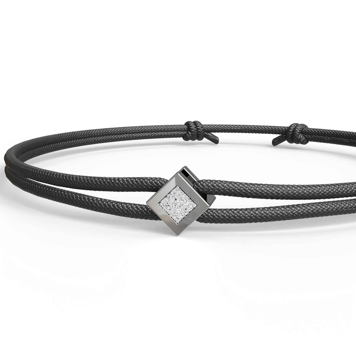 Bracelet Solitaire Osmium . Le Diamant N°2