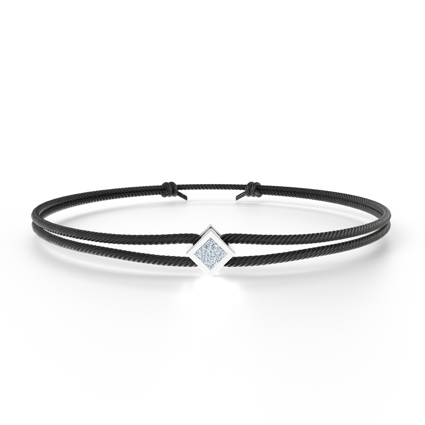 Bracelet Solitaire Osmium . Le Diamant N°2