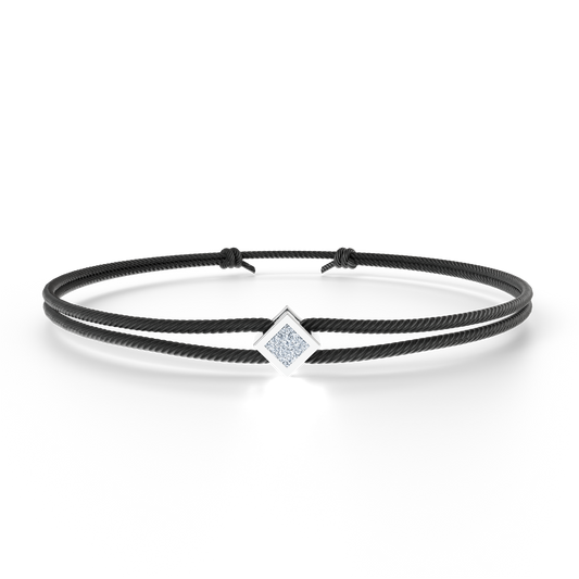 Bracelet Solitaire Osmium . Le Diamant N°2