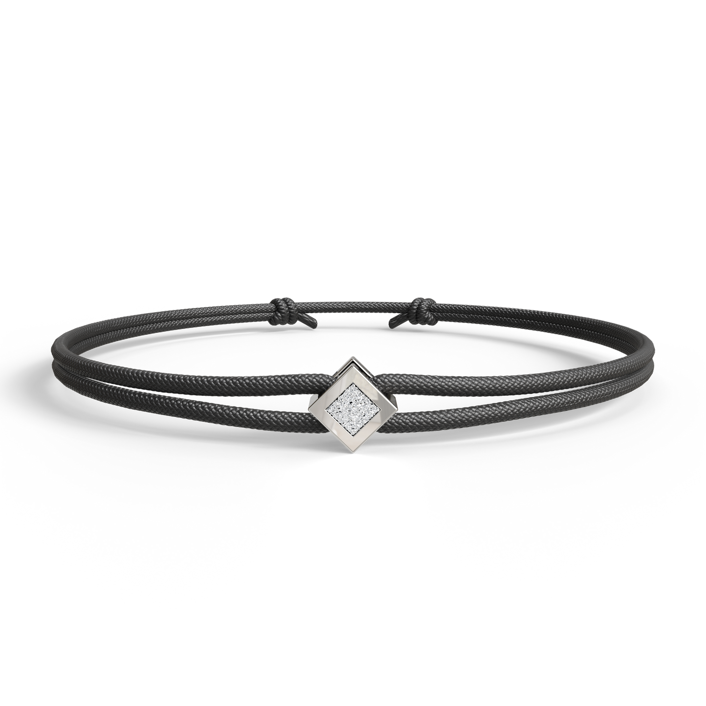 Bracelet Solitaire Osmium . Le Diamant N°2