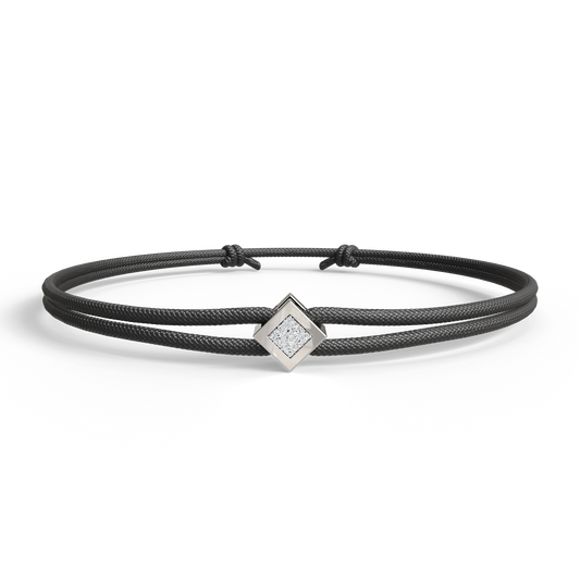 Bracelet Solitaire Osmium . Le Diamant N°2