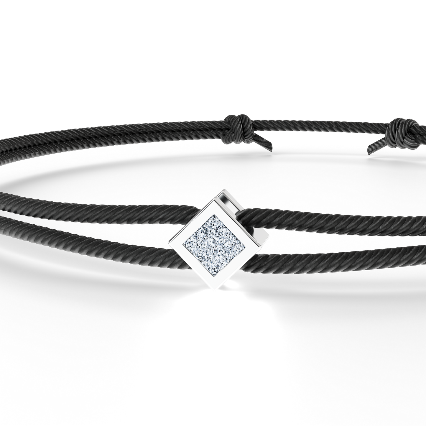 Bracelet Solitaire Osmium . Le Diamant N°2