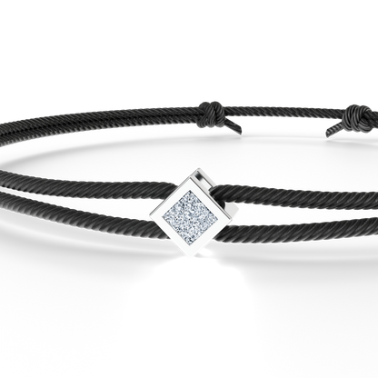 Bracelet Solitaire Osmium . Le Diamant N°2