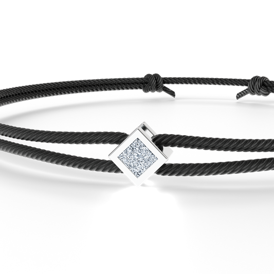 Bracelet Solitaire Osmium . Le Diamant N°2