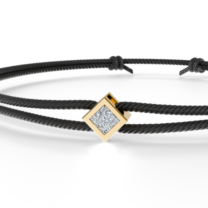 Bracelet Solitaire Osmium . Le Diamant N°2