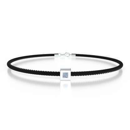 Bracelet Solitaire Osmium . Le Cube
