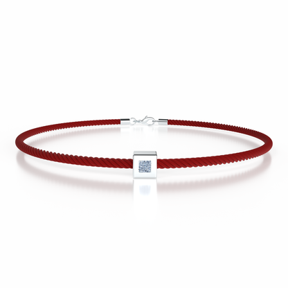 Bracelet Solitaire Osmium . Le Cube