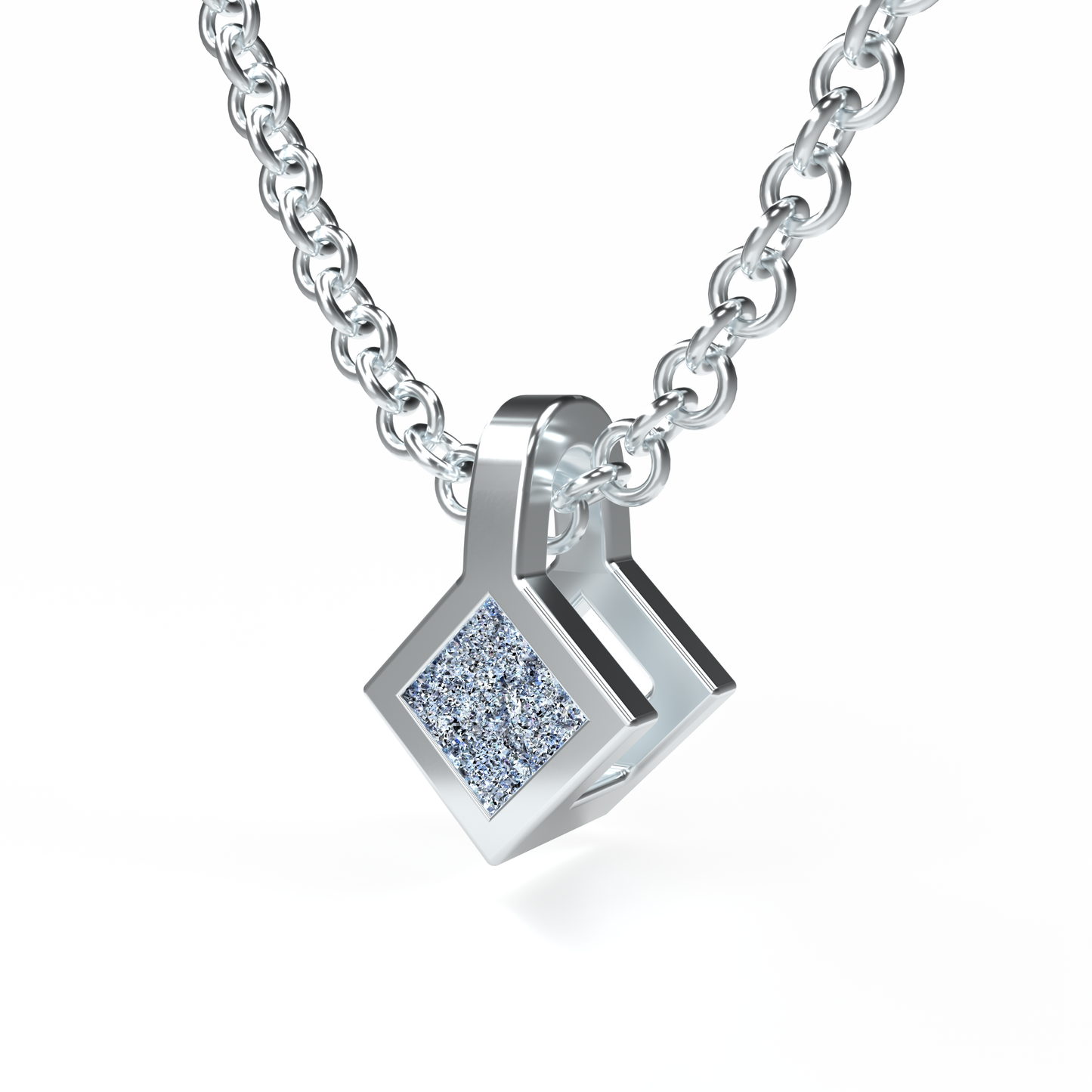 Osmium Solitaire Necklace . The Diamond