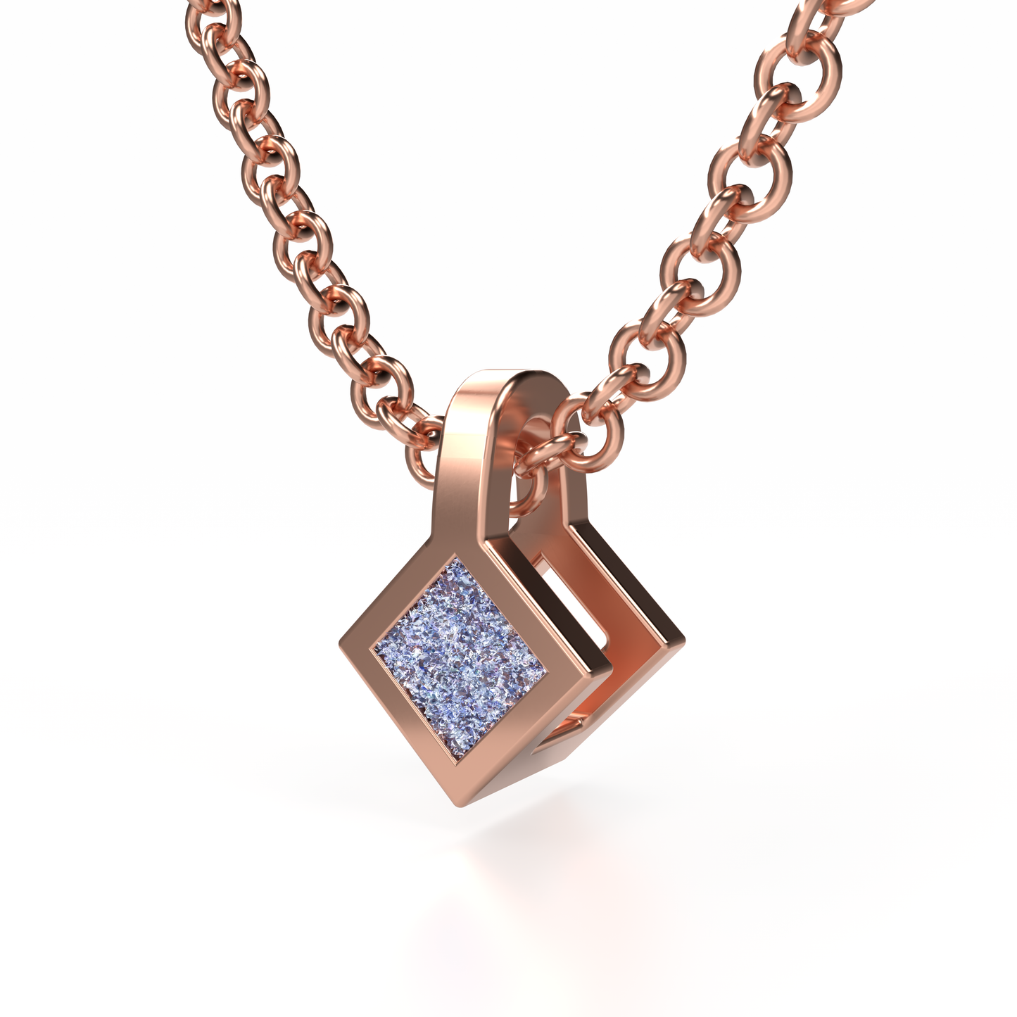 Osmium Solitaire Necklace . The Diamond