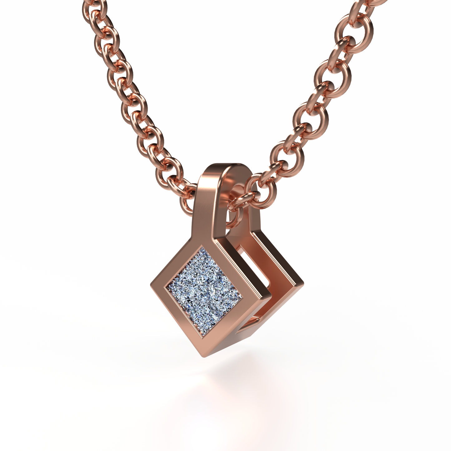 Osmium Solitaire Necklace . The Diamond