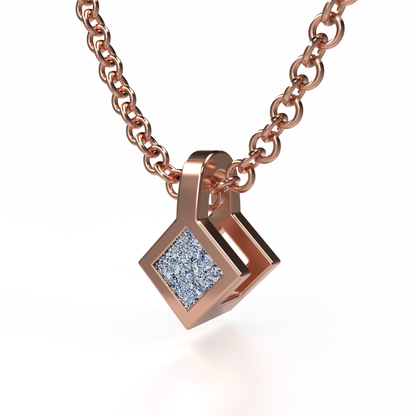 Osmium Solitaire Necklace . The Diamond