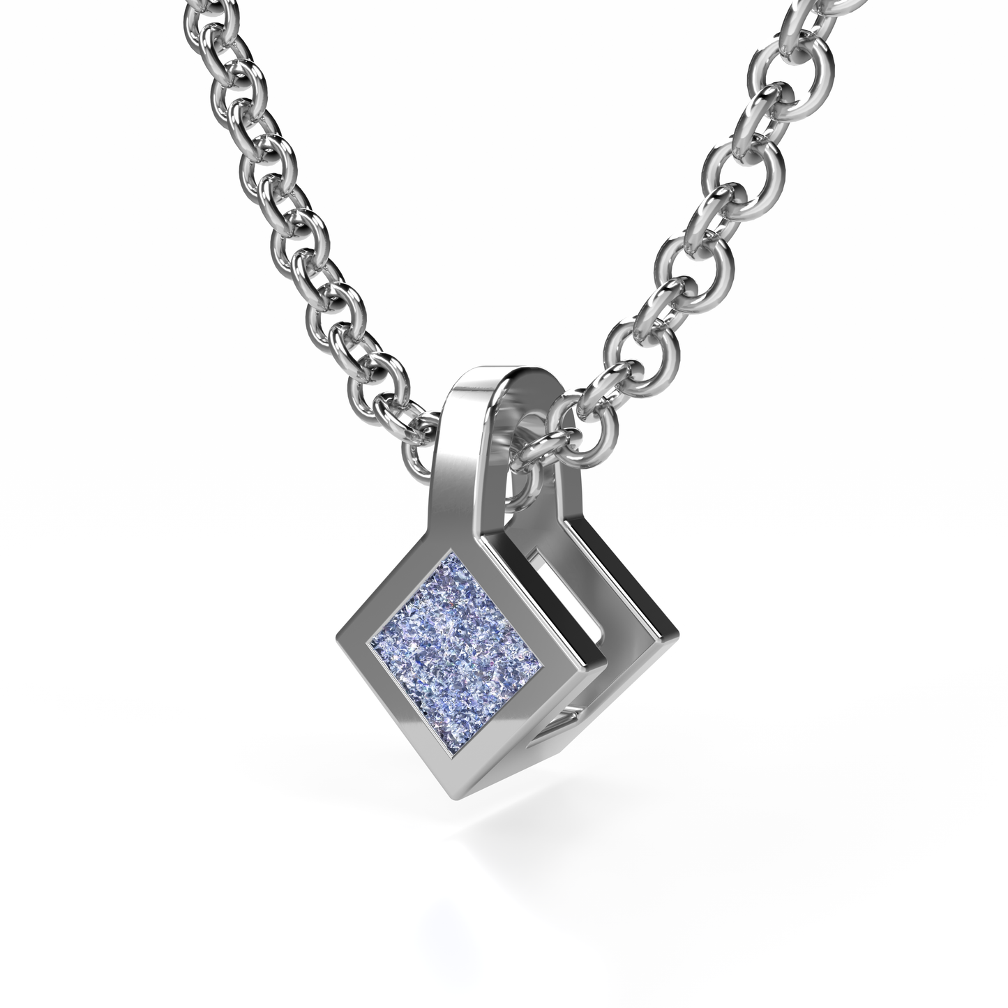 Osmium Solitaire Necklace . The Diamond