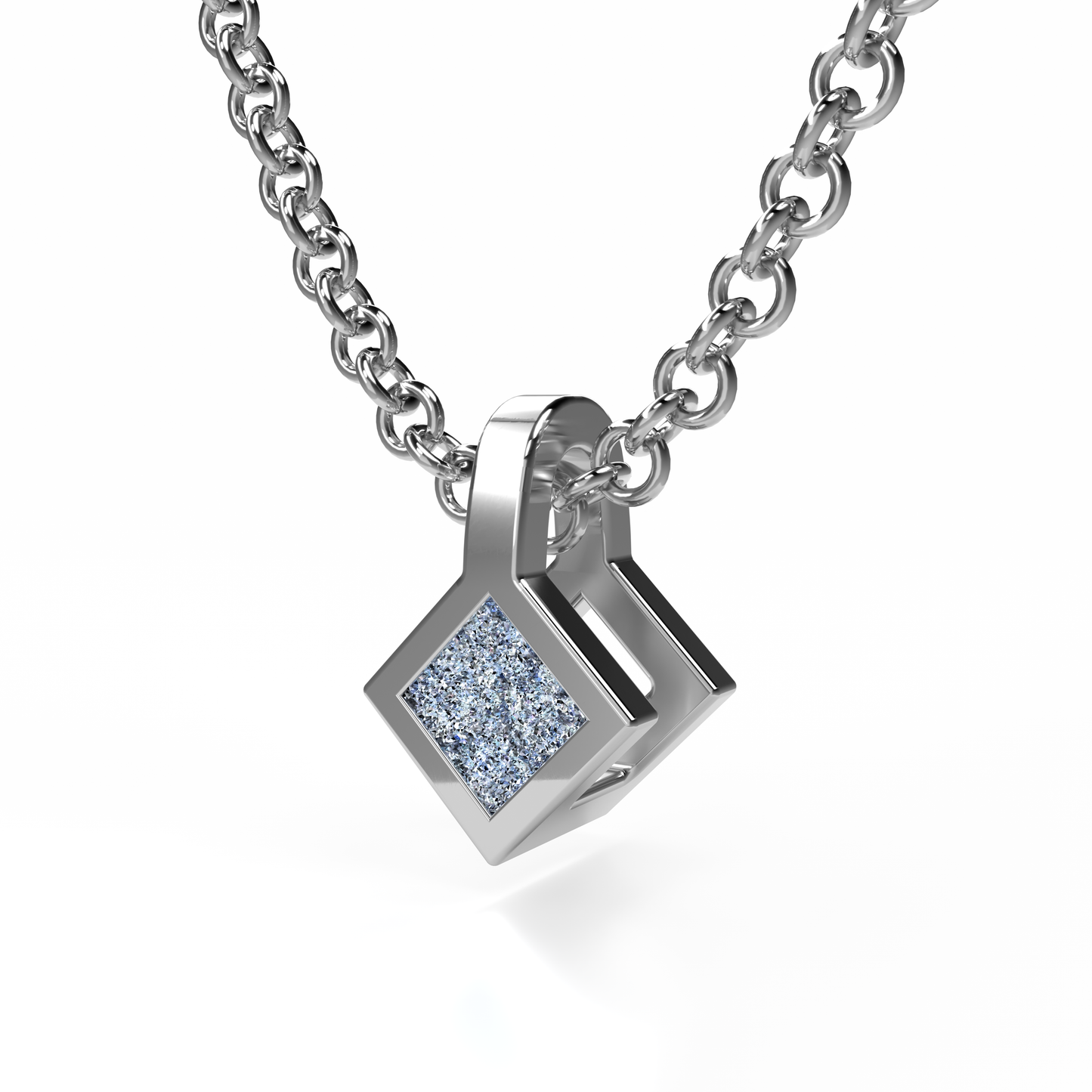 Osmium Solitaire Necklace . The Diamond