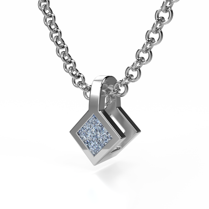 Osmium Solitaire Necklace . The Diamond