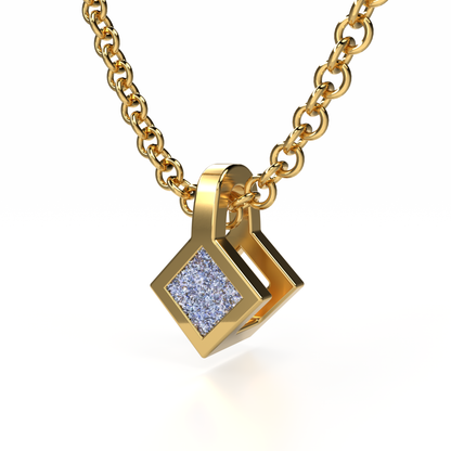 Osmium Solitaire Necklace . The Diamond