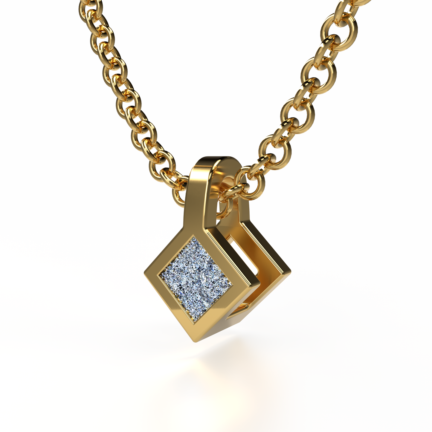 Osmium Solitaire Necklace . The Diamond