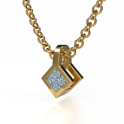 Osmium Solitaire Necklace . The Diamond